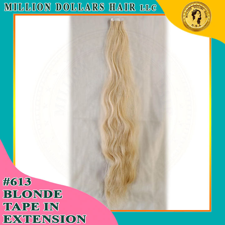 Blonde Wavy Hair Extension | Human Hair | Million Dollars Hair LLC