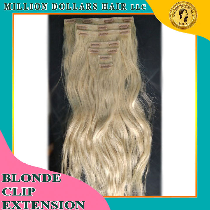 Blonde Clip in Extensions | Hair Extensions | Million Dollars Hair LLC