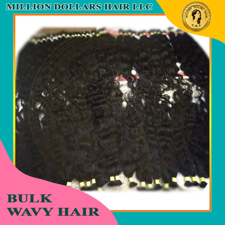 Straight Hair Extensions | Black Bulk Hair | Million Dollars Hair LLC