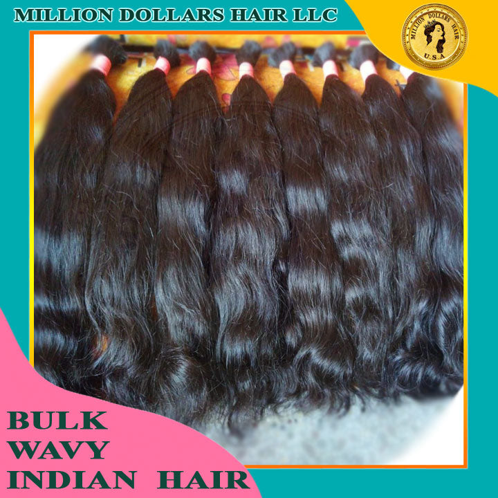 Straight Hair Extensions | Black Bulk Hair | Million Dollars Hair LLC