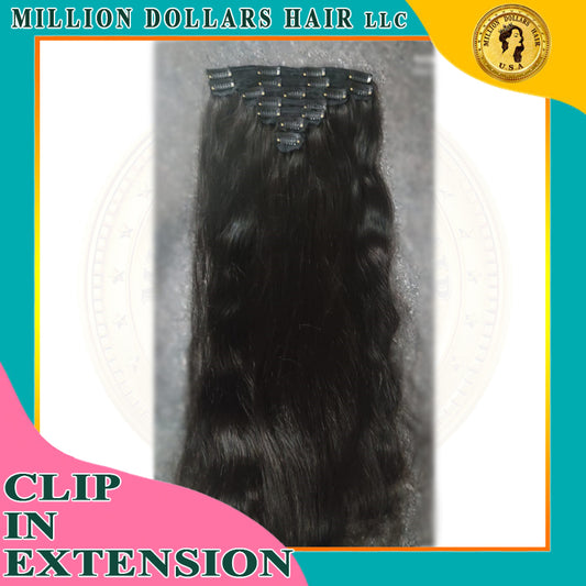 Black Clip in Hair Extensions | Million Dollars Hair LLC