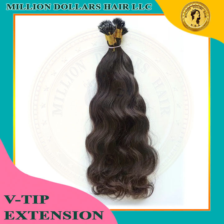 V-Tip Hair Extension | V-Tip Extension | Million Dollars Hair LLC
