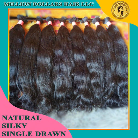 Black Straight Hair Wig | Black Weft Hair | Million Dollars Hair LLC